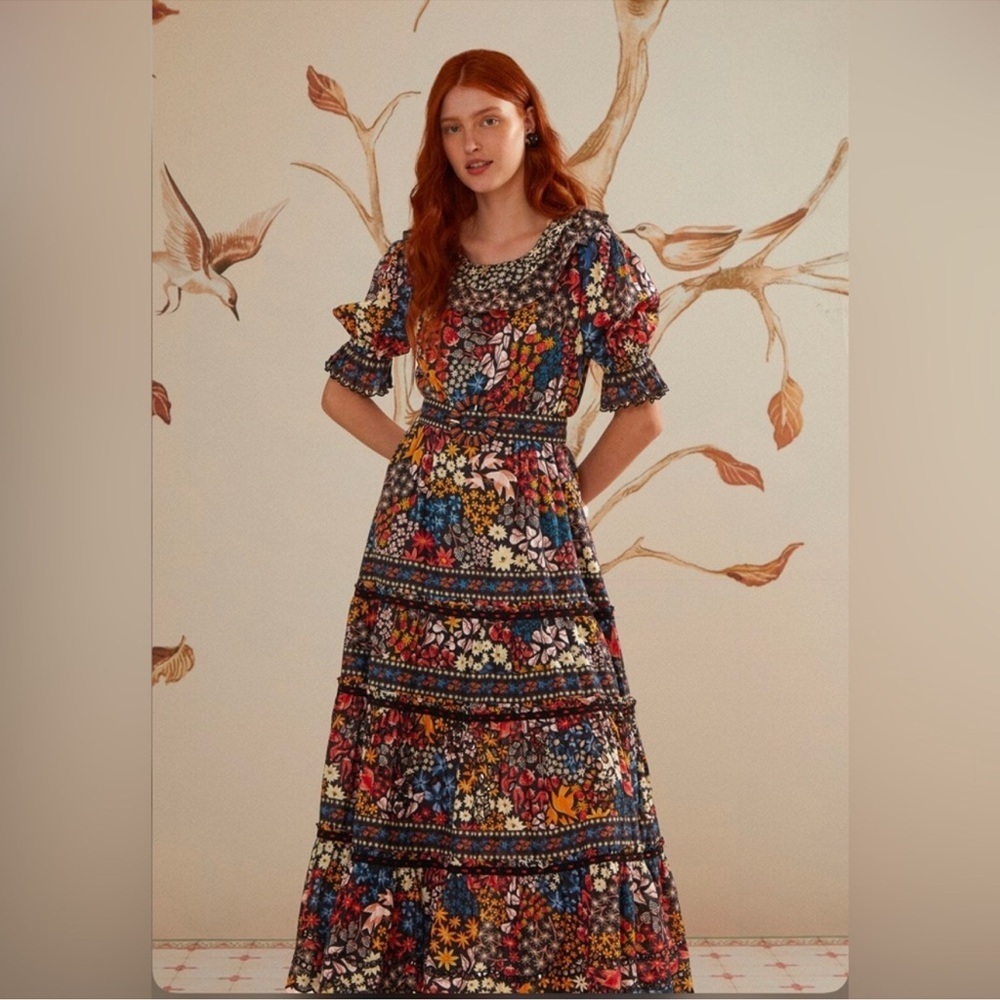 Farm Rio Black Jujus Garden Maxi Dress - Picture 2 of 10